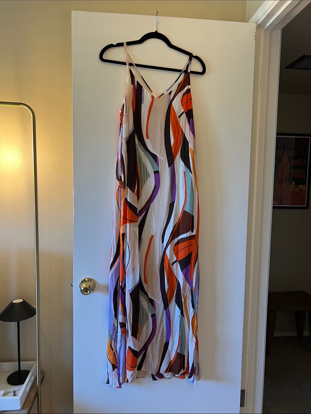 COMMA Multicolor Abstract Wave-Print Maxi Dress - S